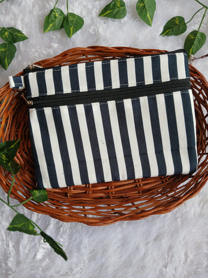 Travel friendly 2 zip pouch