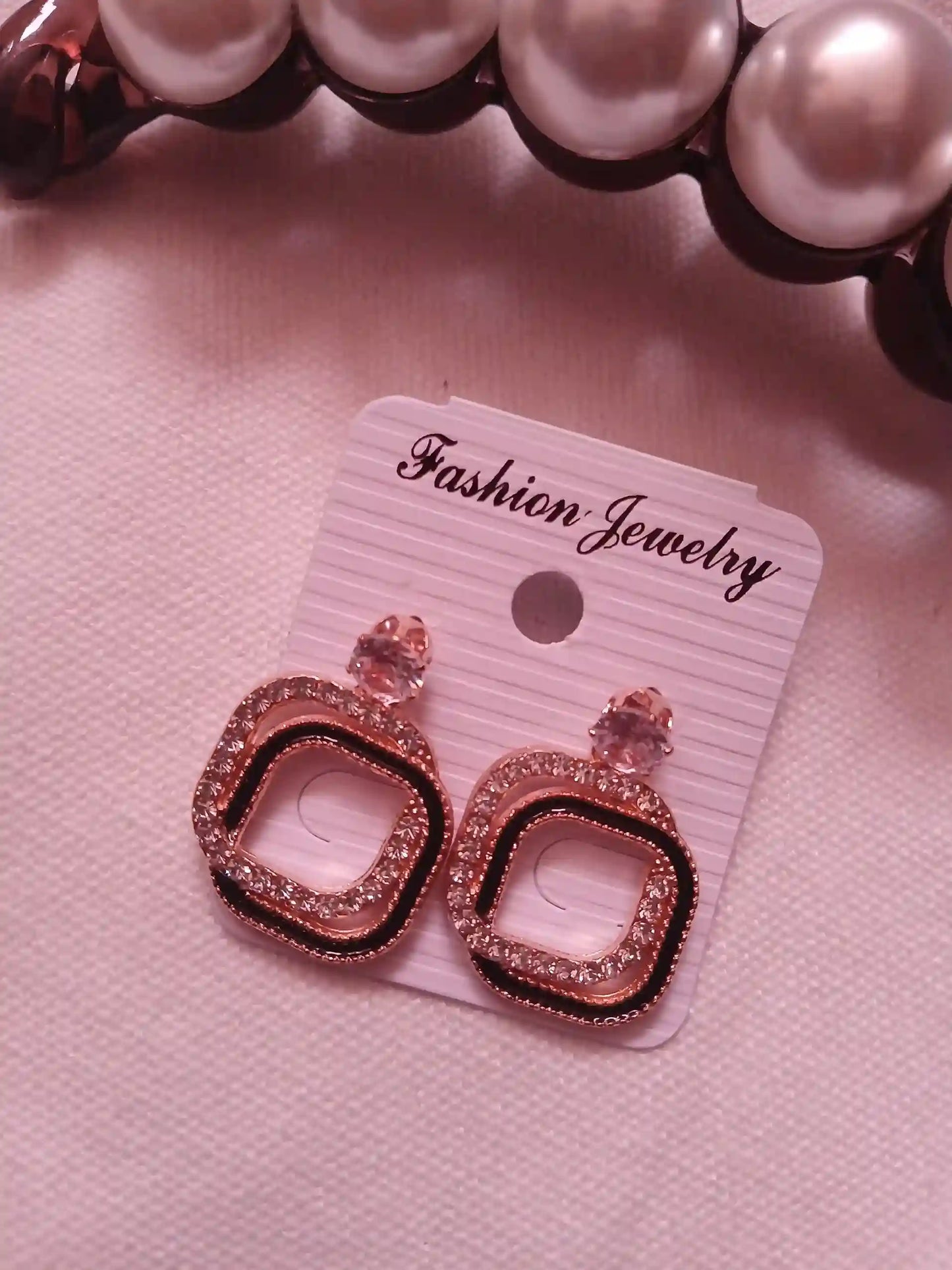 Black and White Earrings