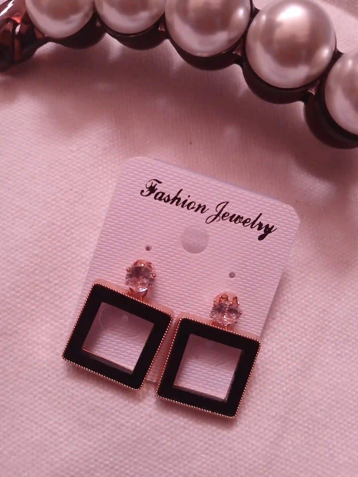 Black and White Earrings