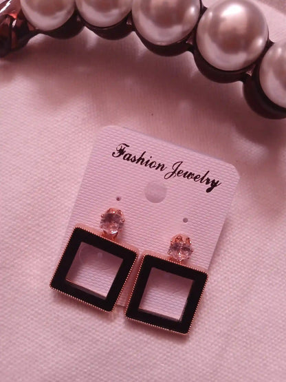 Black and White Earrings
