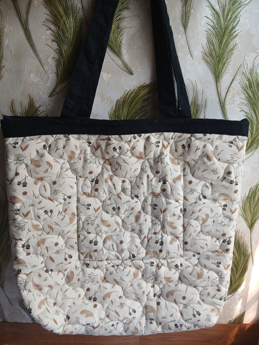 Quiled Cotton Tote Bag