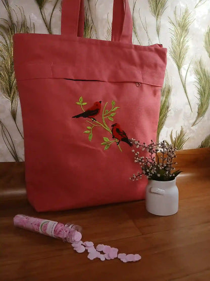 2 & 3 Zip Embroidery Bag