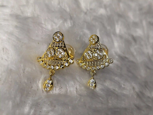 Gold Polish Earring - 002