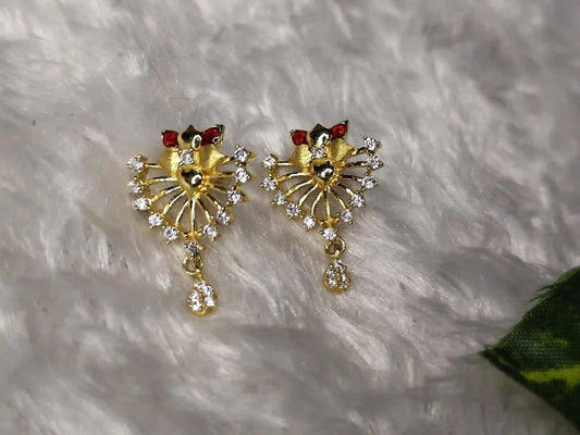 Gold Polish Earring - 004