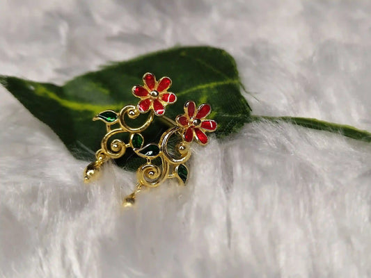 Gold Polish Earring - 008