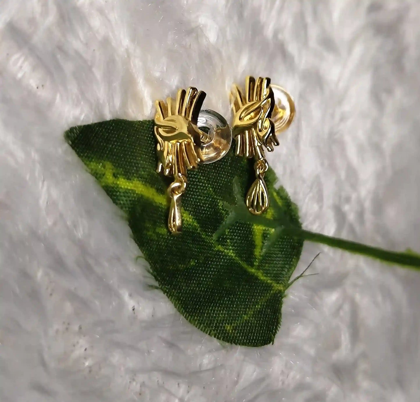 Gold Polish Earring - 011
