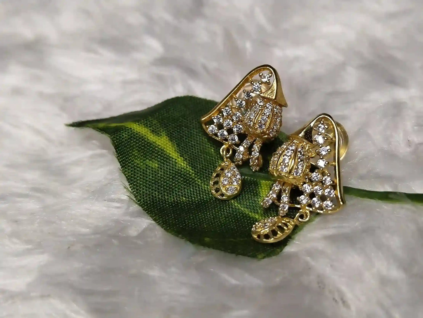 Gold Polish Earring - 013